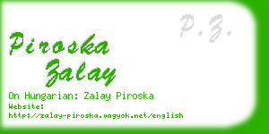 piroska zalay business card